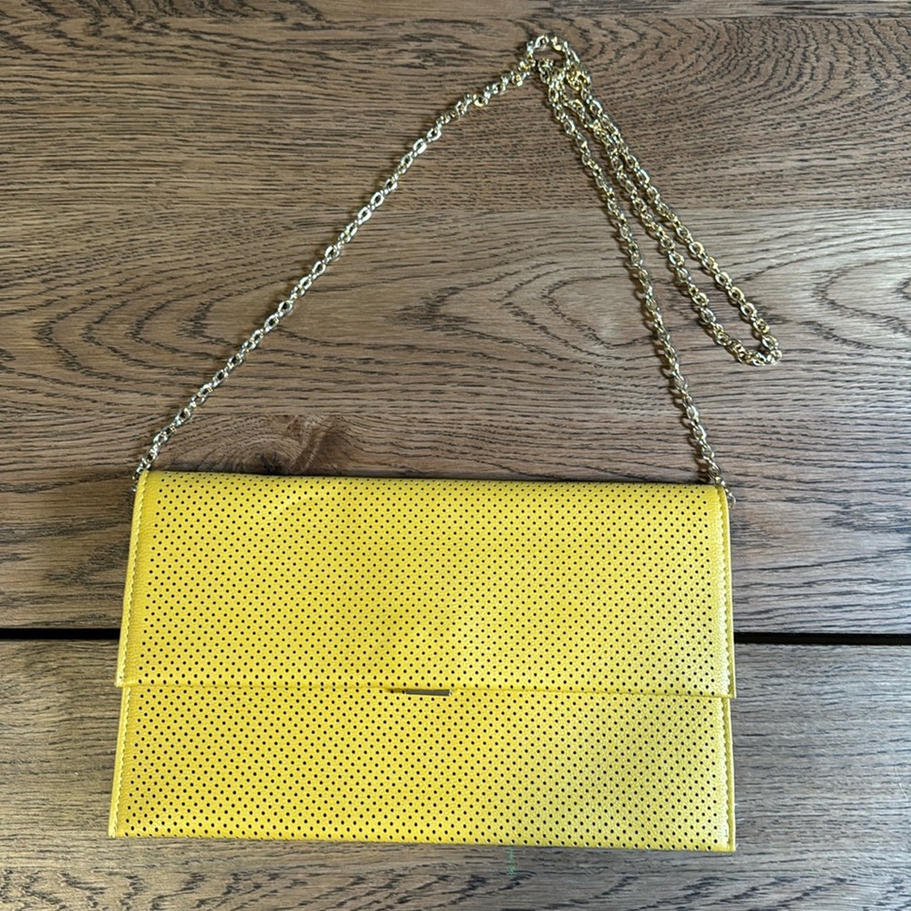 Vegan Leather Perforated Clutch/Crossbody